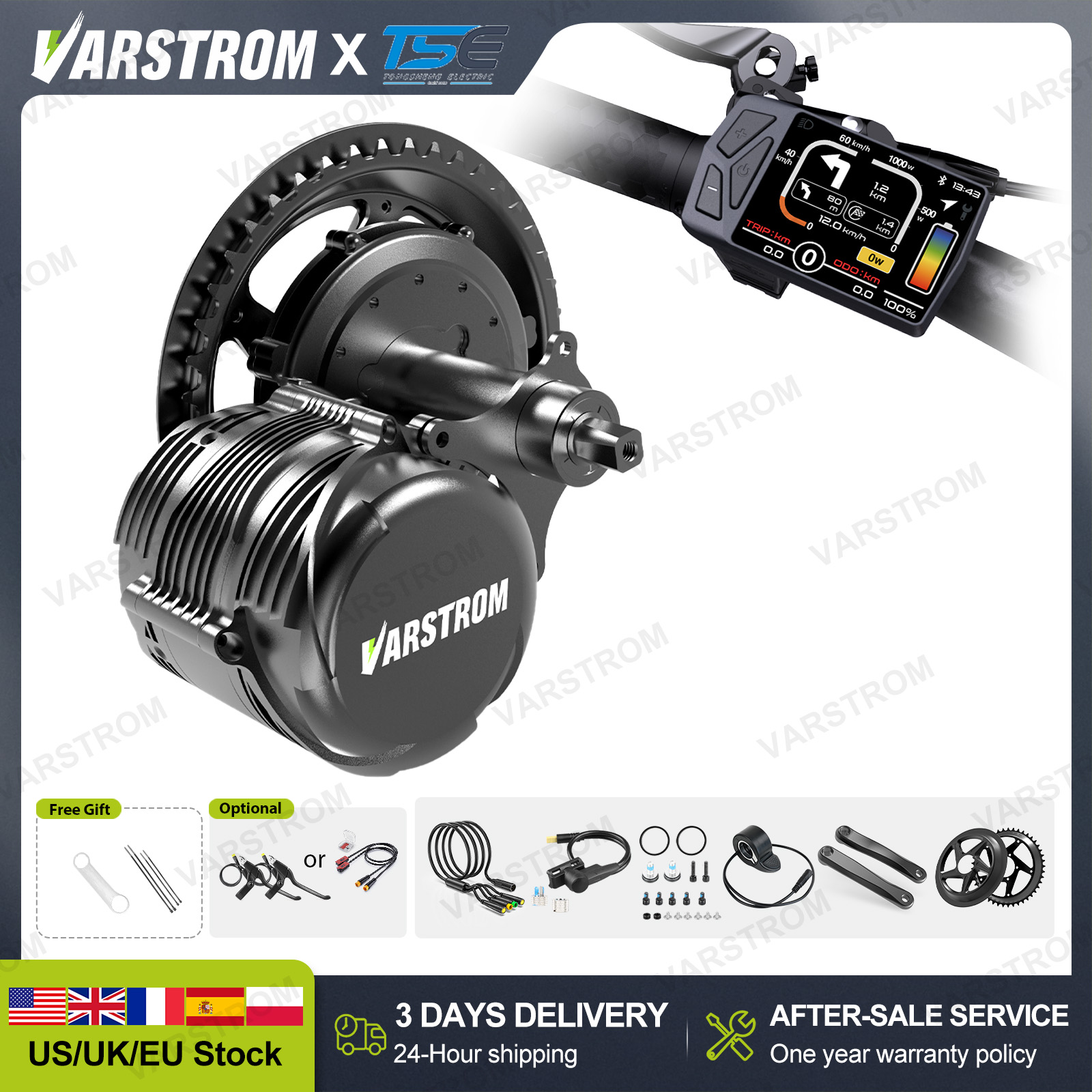 【米国3日以内迅速配送】Tongsheng 500W TSD - Mid Drive Conversion Kit 1000W のレビューと価格